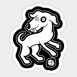 Jumpy Dog Ball {DARK shirts} Sticker